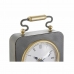 Orologio da Tavolo DKD Home Decor Nero Argentato PVC Metallo Plastica 14,5 x 5 x 21 cm (2 Unità)