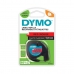 Lamineeritud Lint Sildimasinatele Dymo 91203 12 mm LetraTag® Must Punane (10 Ühikut)