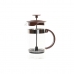 Kafijas Vārītājs ar Spiedni DKD Home Decor Brūns Caurspīdīgs Nerūsējošais tērauds Borosilikāta glāze 350 ml 16 x 9 x 18,5 cm