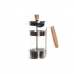 Cafetieră cu Piston DKD Home Decor Argintiu Natural Oțel inoxidabil Sticlă borosilicată 350 ml 16 x 9 x 18,5 cm