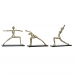 Ukrasna figura DKD Home Decor 33 x 10 x 35 cm Crna zlatan Indijac Yoga (3 kom.)