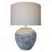 Tischlampe DKD Home Decor Weiß Grau aus Keramik Kunststoff Leinwand 50 W 220 V 42 x 42 x 60 cm