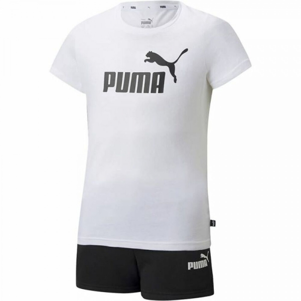 æggelederne Nogen tjære Sportstøj til Børn Puma Logo Tee Hvid | Køb til engrospriser
