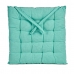 Coussin de chaise 40 x 5,5 x 40 cm Turquoise