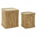 Σετ Καλαθιών DKD Home Decor Φυσικό Bamboo Σχοινί 46 x 46 x 55 cm (2 Τεμάχια)