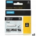 Laminated Tape for Labelling Machines Rhino Dymo ID1-19 19 x 5,5 mm Black Polyester White Self-adhesives (5 Units)