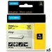 Cinta Laminada para Rotuladoras Rhino Dymo ID1-19 19 x 3,5 mm Negro Amarillo Autoadhesivas (5 Unidades)