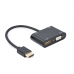 HDMI uz VGA Adapteris GEMBIRD A-HDMIM-HDMIFVGAF-01 Melns