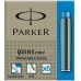 Bläckpåfyllning för penna Parker Quink Mini 6 Delar Blå (30 antal)