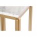 Conjunto de 2 mesas DKD Home Decor Branco Dourado 33 x 33 x 70 cm