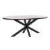 Mesa de Jantar DKD Home Decor Preto Natural Metal Madeira de mangueira 200 x 100 x 76 cm