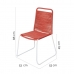 Sedia da giardino Antea 57 x 61 x 90 cm Rosso Corda