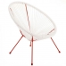 Poltrona da giardino Acapulco 73 x 80 x 85 cm Rosso Bianco Rattan