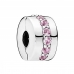 Charm Damă Pandora PINK SPARKLING ROW CLIP