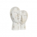 Figurine Décorative DKD Home Decor 23 x 10 x 30 cm Visage Doré Aluminium Blanc