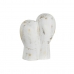 Figura Decorativa DKD Home Decor 23 x 10 x 30 cm Face Dourado Alumínio Branco