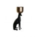 Figura Decorativa DKD Home Decor 34 x 23,5 x 70,5 cm Preto Dourado Resina Cão