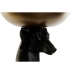 Dekorativ Figur DKD Home Decor 34 x 23,5 x 70,5 cm Svart Gyllen Harpiks Hund
