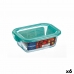 Lancheira Retangular com Tampa Luminarc Keep'n Lagon 18,5 x 13 x 6,6 cm Turquesa 1,22 L Vidro (6 Unidades)