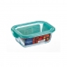 Lancheira Retangular com Tampa Luminarc Keep'n Lagon 18,5 x 13 x 6,6 cm Turquesa 1,22 L Vidro (6 Unidades)