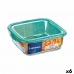 Cutie pătrată pentru prânz cu capac Luminarc Keep'n Lagon 760 ml 13 x 6 cm Turquoise Sticlă (6 Unități)