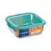 Firkantet Lunsjboks med Lokk Luminarc Keep'n Lagon 760 ml 13 x 6 cm Turkis Glass (6 enheter)