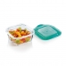 Vierkante Lunchtrommel met Deksel Luminarc Keep'n Lagon 760 ml 13 x 6 cm Turkoois Glas (6 Stuks)