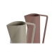 Vase DKD Home Decor Beige Rosa Jern 12 x 10 x 35 cm (2 enheter)