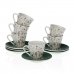 Set di Tazze e Piatti Versa Sansa Porcellana 5,8 x 6 x 5,8 cm Caffè (12 Pezzi)