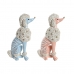 Decorative Figure DKD Home Decor 18 x 10 x 30,5 cm Scandi Blue Pink (2 Units)