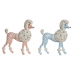 Ukrasna figura DKD Home Decor Scandi 25 x 8 x 27,5 cm Plava Roza (2 kom.)