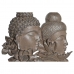 Decoratieve figuren DKD Home Decor 23 x 8 x 42 cm Zwart Bruin Boeddha Orientaals (2 Stuks)