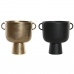 Vaso DKD Home Decor 36 x 29 x 33 cm Preto Dourado Alumínio Moderno (2 Unidades)