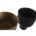 Vaso DKD Home Decor 36 x 29 x 33 cm Nero Dorato Alluminio Moderno (2 Unità)