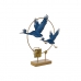 Decoratieve figuren DKD Home Decor Blauw Gouden Vogel 51 x 9 x 51 cm