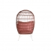 Kerti fotel DKD Home Decor 99 x 71 x 147 cm Fém Terrakotta szintetikus rattan Fehér