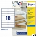 Címkék Nyomtatóhoz Avery J8562 25 Ágynemű 99,1 x 33,9 mm Átlátszó (5 egység)