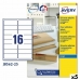 Drucker-Etiketten Avery J8562 Durchsichtig 25 Blatt 99,1 x 33,9 mm (5 Stück)