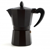 Taurus Black Moments Cafetera Italiana 3 Tazas Negra