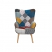 Armchair DKD Home Decor 70 x 73 x 100 cm Brown Rubber wood Multicolour