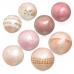 Ballen CAPIZ Decoratie Roze 10 x 10 x 10 cm (8 Stuks)