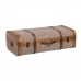 Set di Bauli 80 x 41,5 x 25 cm Tessuto Sintetico Legno Quadri (2 Pezzi)