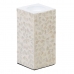 Bougeoir Beige Nacre noire Bois MDF 10,5 x 10,5 x 21 cm