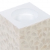 Bougeoir Beige Nacre noire Bois MDF 10,5 x 10,5 x 21 cm