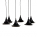 Lampadario 51,5 x 51,5 x 100 cm Nero Dorato Metallo Ø 18,5 cm