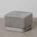 Pouffe Synthetic Fabric Grey Wood 60 x 60 x 40 cm