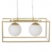 Plafondlamp 45 x 20 x 20 cm Kristal Gouden Metaal Wit