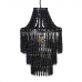 Ceiling Light 50 x 50 x 80 cm Black Metal Wood