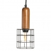 Ceiling Light 12 x 12 x 27 cm Natural Golden Wood Iron