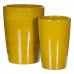 Váza 37 x 37 x 49 cm Keramický Žltá (2 kusov)